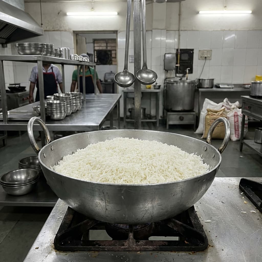 Steaming White Rice